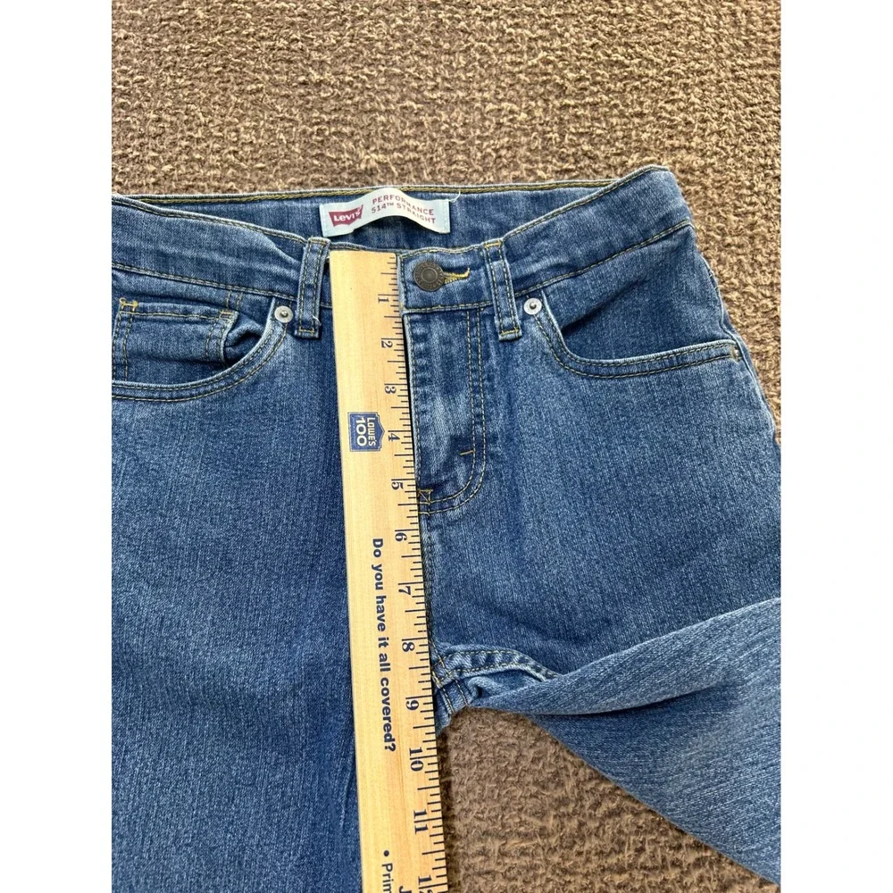 Levis 514 Performance Straight Jeans Boys 14 Reg Blue Denim W27 L29 Adjustable